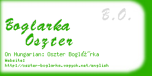 boglarka oszter business card